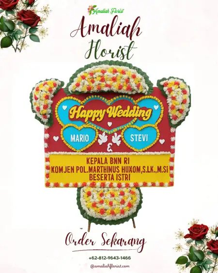 Papan Bunga Pernikahan Krayan